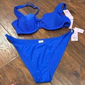 Wild Fable Vibrant Blue Bikini Set NWT